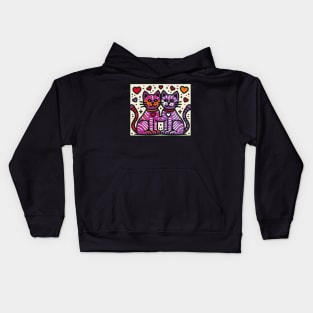 Love Cats - Keith Haring Inspired Kids Hoodie